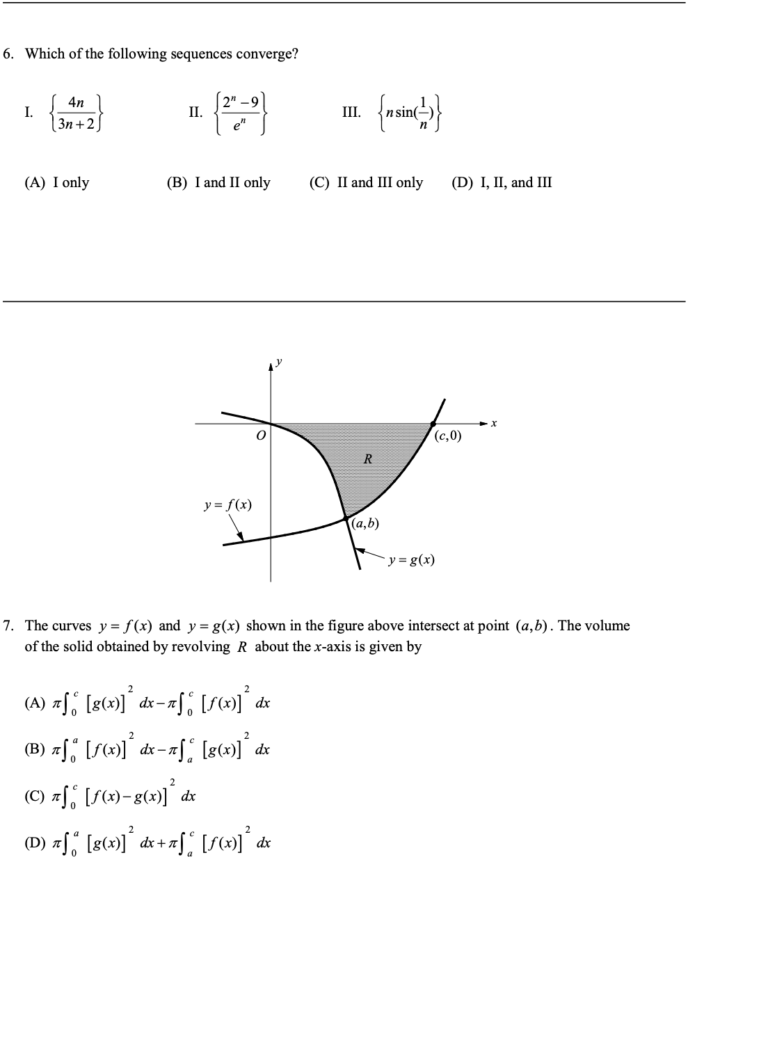 AP Calculus BC Practice Test 1